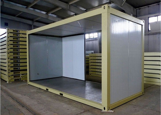 China Yellow Flat Pack Modular Buildings Environmental Friendly With Single Side Aluminum Foil supplier