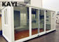 Charming Steady Mobile Container House Red Floor Panel PVC Window With Decoration supplier
