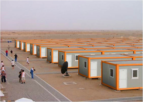 China White And Orange Steel Storage Containers For Larage Scale Competition Area factory