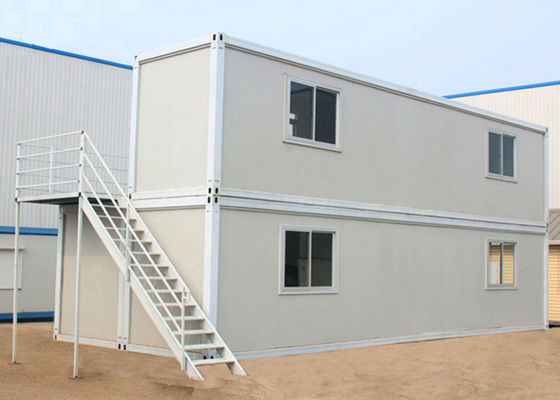 China Two Layers Prefabricated Container House , 40ft Container Home With Insulation Wall Panel factory