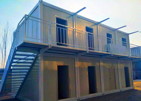 China Ballroom / Bar Portable Shipping Container Homes Two Stories With External Stairs supplier