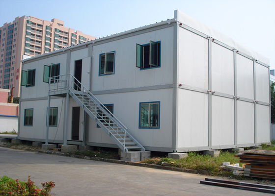 China Double - Deck Modular Container House , Living Container House With External Stairs supplier