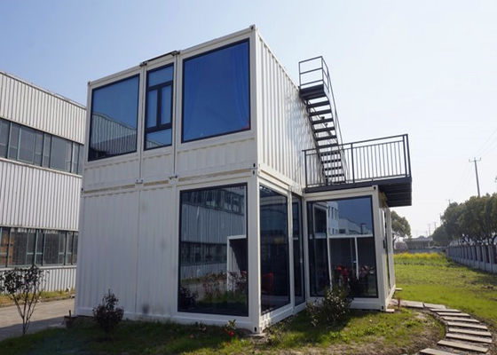 China Steel Door Prefab Container House With Double Glazing Glass Wall And Window supplier