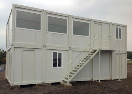 China Stable Prefabricated Container Homes Sliding Window With Light Gray PVC Flooring supplier