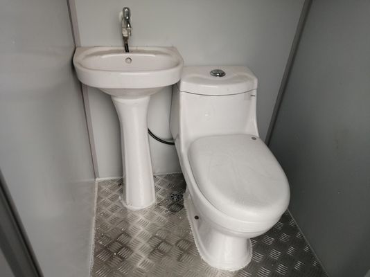 Movable Ecological Steel Portable Toilet Public Mobile Cabin With Shower