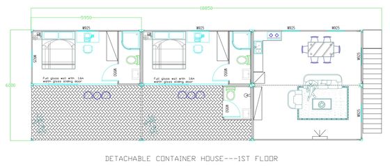 Customized Container House Steel Prefabricated Houses With 3 Bedrooms As Seaside Villa And Resort
