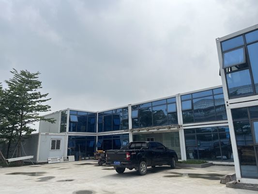 Light Steel Prefabricated 40ft Container Office Modular Design Two Story Container Office Building With Insulation