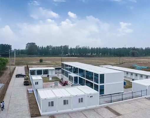 Hurricane Proof Flat Pack Steel Prefabricated Modular Prefab House Galvanized Steel Frame Container House With Bathroom