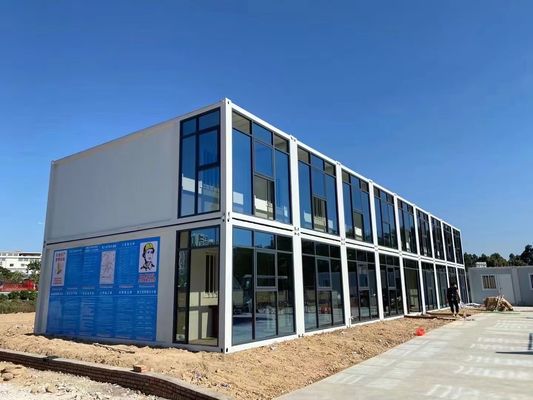Factory Supply 2 Story Construction Site Workers Living Prefab Container House Prefabricated Container Office For Mining