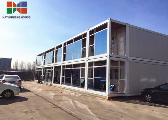 China Water Proofing Living Container House , Glass Curtain Homes Made From Containers factory