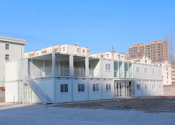 China Insulation Modern Container Homes With Steel Door Glass Wool Sandwich Panel factory