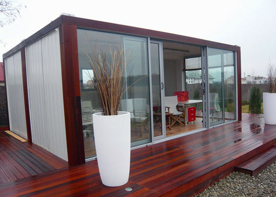 China White And Red Modern Container House , Environment Friendly Living Container House factory