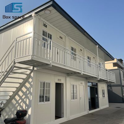 Boxspace Waterproof Tiny House With Kitchen And Bathroom Pre Fab Container House Indonesia Prefabricated Houses With Slope Roofing