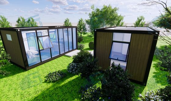 Boxspace Prefab tiny house for backyard 36 sqm modules house with open ...
